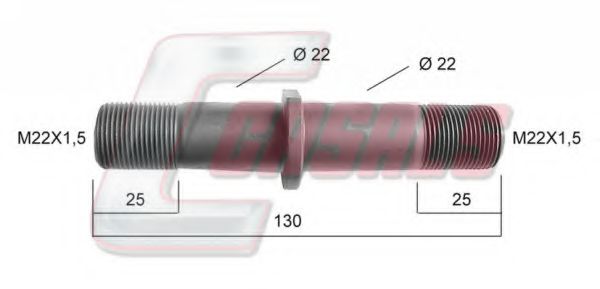 Болт крепления колеса CASALS 21146