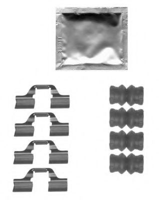 Комплектующие, колодки дискового тормоза HELLA PAGID 8DZ 355 205-361