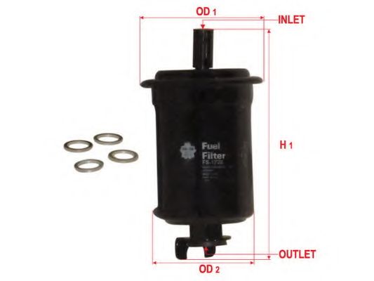 Топливный фильтр SAKURA  Automotive FS-1728