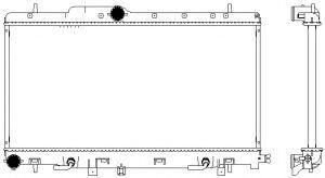 Радиатор, охлаждение двигателя SAKURA  Automotive 3421-1017