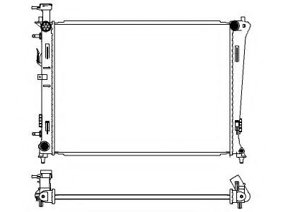 Радиатор, охлаждение двигателя SAKURA  Automotive 3451-1016