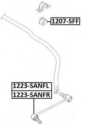 Тяга / стойка, стабилизатор ASVA 1223-SANFR