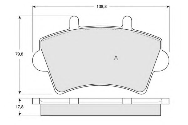 Комплект тормозных колодок, дисковый тормоз PROCODIS FRANCE PF1302
