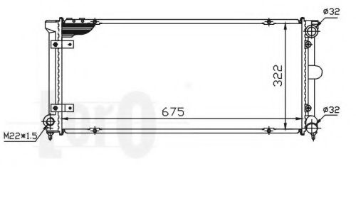 Радиатор, охлаждение двигателя LORO 046-017-0010