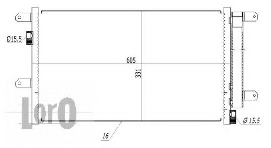Конденсатор, кондиционер LORO 022-016-0002