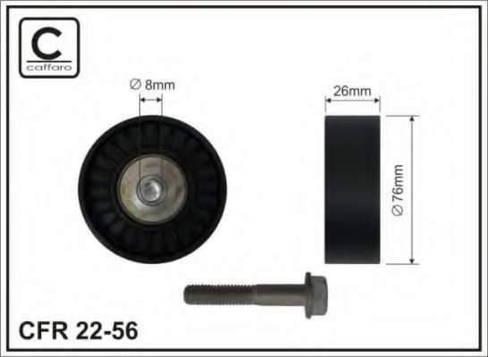 Паразитный / ведущий ролик, поликлиновой ремень CAFFARO 22-56