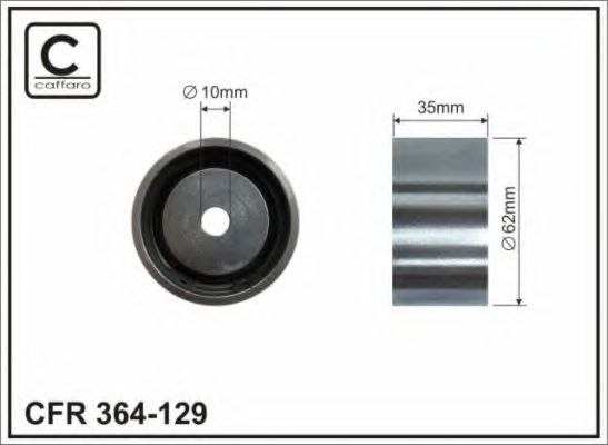 Паразитный / Ведущий ролик, зубчатый ремень CAFFARO 364-129