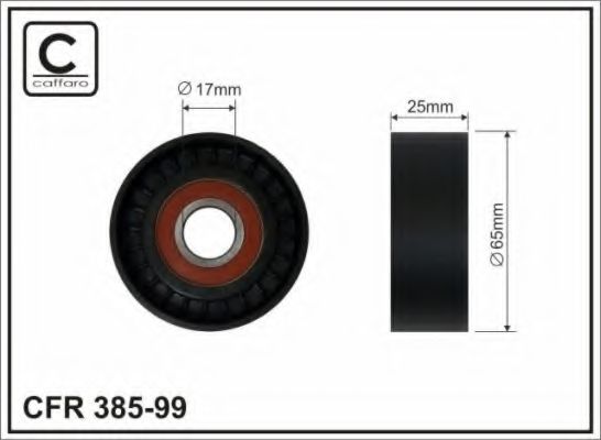 Натяжной ролик, поликлиновой  ремень CAFFARO 385-99