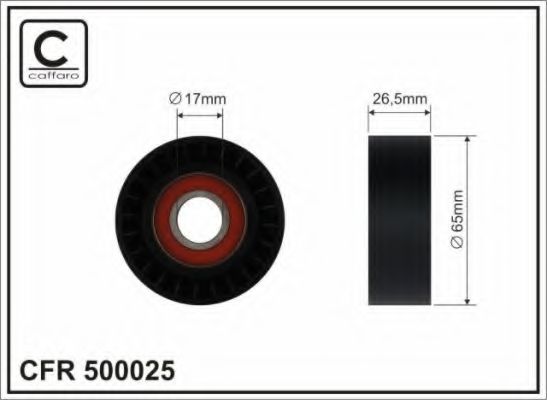 Натяжной ролик, поликлиновой  ремень CAFFARO 500025