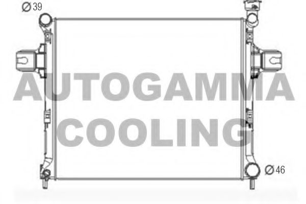 Радиатор, охлаждение двигателя AUTOGAMMA 107462