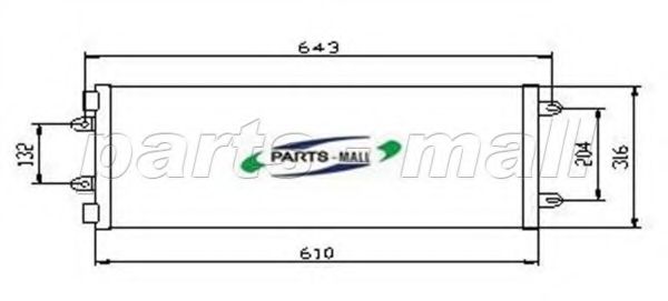 Конденсатор, кондиционер PARTS-MALL PXNCX-031G