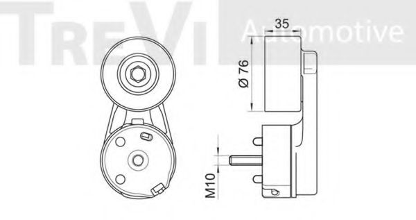 Натяжная планка, поликлиновой ремень TREVI AUTOMOTIVE TA1964