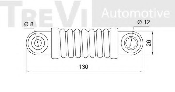 Амортизатор, поликлиновой ремень TREVI AUTOMOTIVE 575144