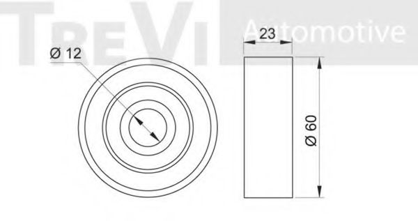 Паразитный / Ведущий ролик, зубчатый ремень BERTOLOTTI 57436