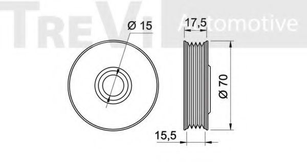Паразитный / ведущий ролик, поликлиновой ремень FI. DI. FI11010