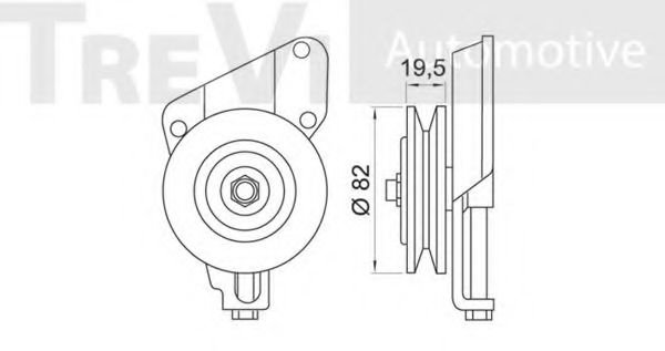 Натяжной ролик, поликлиновой  ремень FI. DI. FI10930