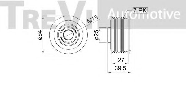 Механизм свободного хода генератора TREVI AUTOMOTIVE AP1232