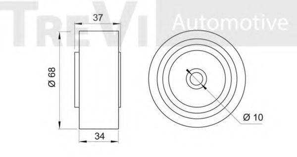 Паразитный / Ведущий ролик, зубчатый ремень BERTOLOTTI 57105