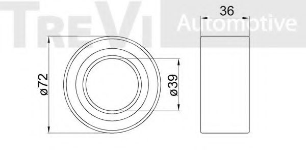 Комплект подшипника ступицы колеса TREVI AUTOMOTIVE KR116