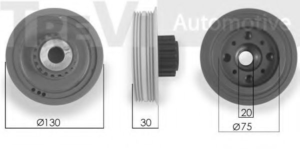 Ременный шкив, коленчатый вал TREVI AUTOMOTIVE P1089