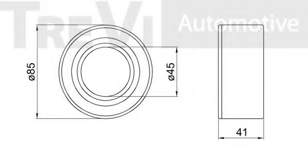 Комплект подшипника ступицы колеса TREVI AUTOMOTIVE 10402