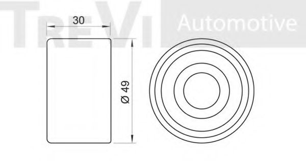 Паразитный / Ведущий ролик, зубчатый ремень RUVILLE 56713