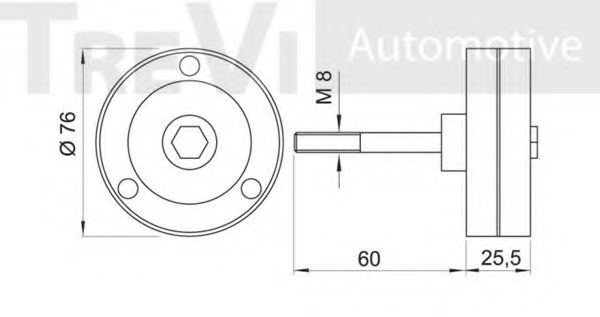 Паразитный / ведущий ролик, поликлиновой ремень BERTOLOTTI 70096