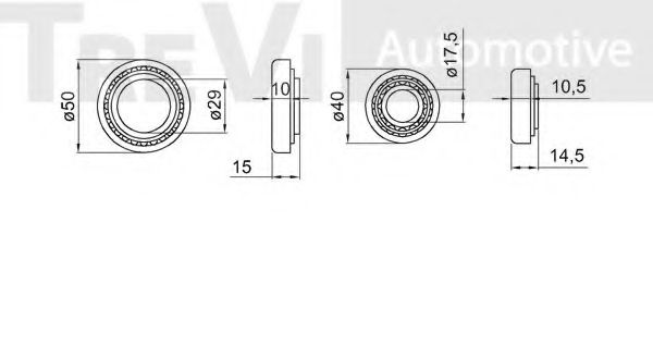 Комплект подшипника ступицы колеса TREVI AUTOMOTIVE 10171