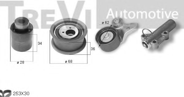 Комплект ремня ГРМ TREVI AUTOMOTIVE KD1396