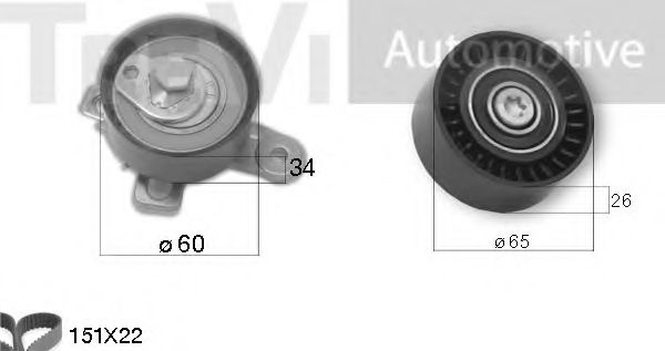 Комплект ремня ГРМ TREVI AUTOMOTIVE KD1419