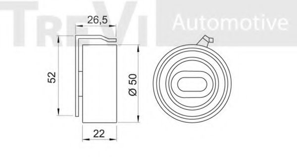 Натяжной ролик, ремень ГРМ BERTOLOTTI 57272
