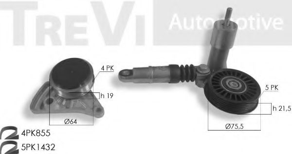 Поликлиновой ременный комплект TREVI AUTOMOTIVE KA1153