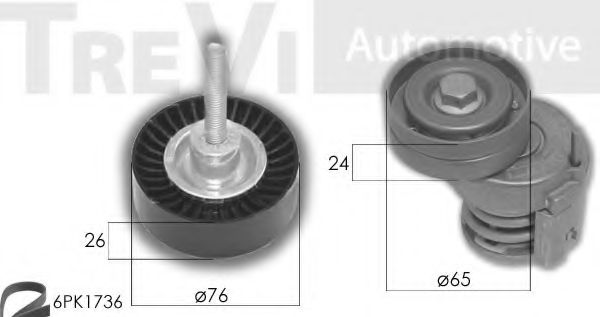 Поликлиновой ременный комплект TREVI AUTOMOTIVE KA1202