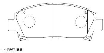 Комплект тормозных колодок, дисковый тормоз ASIMCO KD2267