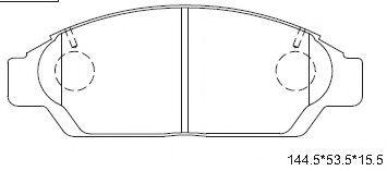 Комплект тормозных колодок, дисковый тормоз ASIMCO KD2709W