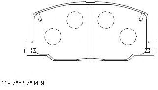 Комплект тормозных колодок, дисковый тормоз ASIMCO KD2723
