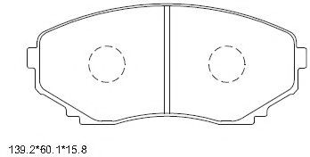 Комплект тормозных колодок, дисковый тормоз ASIMCO KD4702