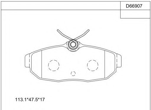 Комплект тормозных колодок, дисковый тормоз ASIMCO KD66907