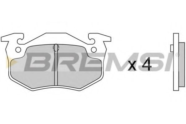 Комплект тормозных колодок, дисковый тормоз BREMSI BP2217