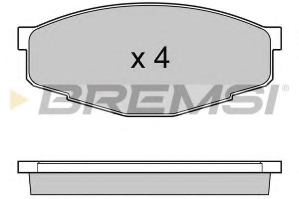 Комплект тормозных колодок, дисковый тормоз BREMSI BP2232