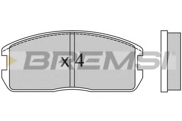 Комплект тормозных колодок, дисковый тормоз BREMSI BP2270