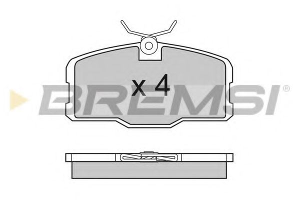 Комплект тормозных колодок, дисковый тормоз BREMSI BP2317
