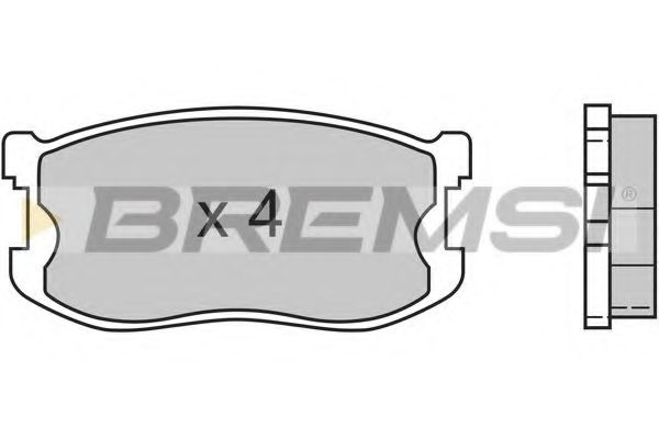 Комплект тормозных колодок, дисковый тормоз BREMSI 20760