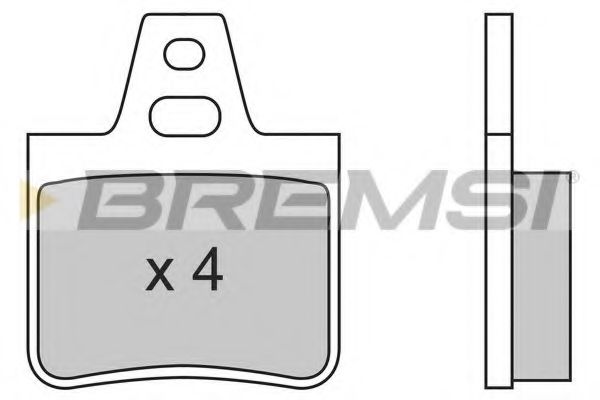 Комплект тормозных колодок, дисковый тормоз BREMSI BP2455