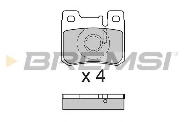 Комплект тормозных колодок, дисковый тормоз BREMSI BP2631