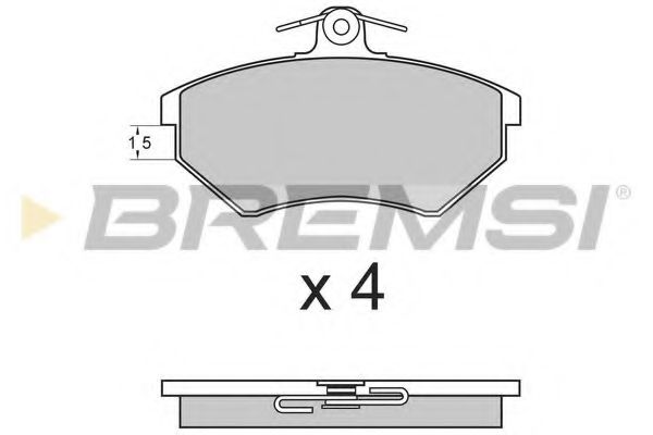 Комплект тормозных колодок, дисковый тормоз BREMSI BP2642