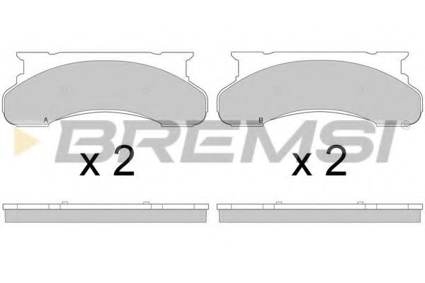 Комплект тормозных колодок, дисковый тормоз BREMSI BP2792