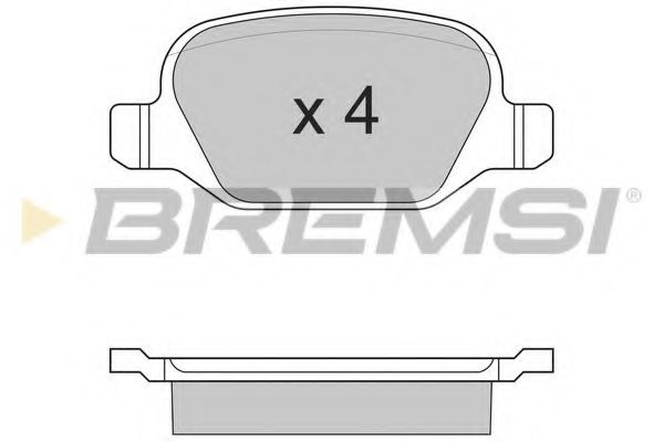 Комплект тормозных колодок, дисковый тормоз BREMSI BP2890