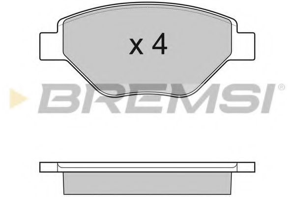 Комплект тормозных колодок, дисковый тормоз BREMSI BP3113