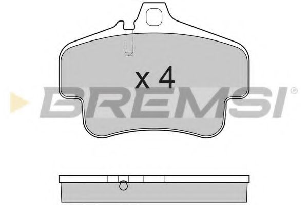 Комплект тормозных колодок, дисковый тормоз BREMSI BP3180